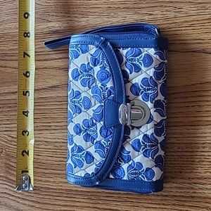 Vera Bradley Ultimate Wristlet in Cobalt Blue Tile